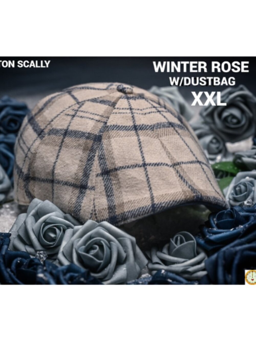 Boston Scally WINTER ROSE 8- Panel Plaid Cap- XXL - With Dustbag